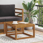 2-Piece Solid Acacia Wood Outdoor Middle Sofa