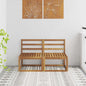 2-Piece Solid Acacia Wood Outdoor Middle Sofa