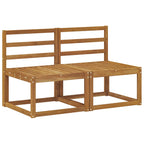 2 Pieza Sofá intermedio de exterior Madera de Acacia Sólida