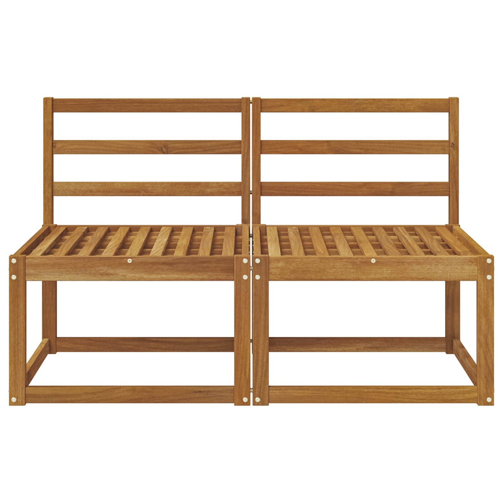 2 Pieza Sofá intermedio de exterior Madera de Acacia Sólida