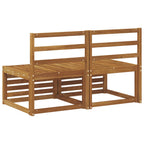 2 Pieza Sofá intermedio de exterior Madera de Acacia Sólida