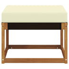 Reposapiés de exterior Madera maciza de Acacia y Tela Textilene