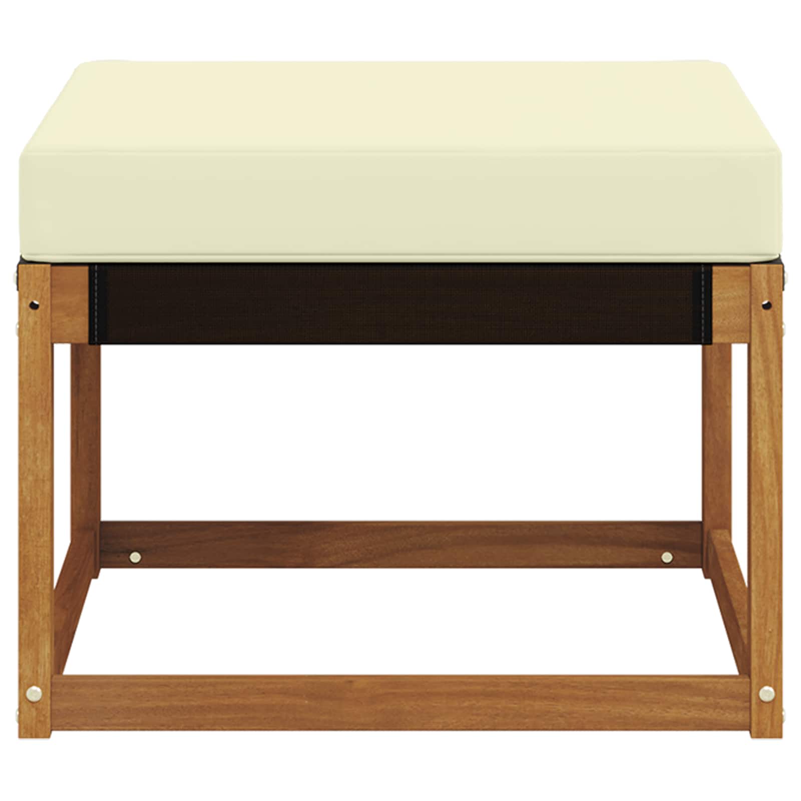 Reposapiés de exterior Madera maciza de Acacia y Tela Textilene