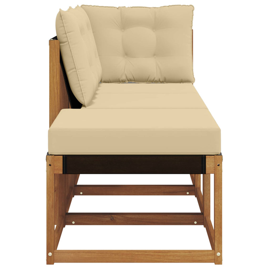 Unidades de Sofá Modular de Exterior 3 Pieza Natural y Beige