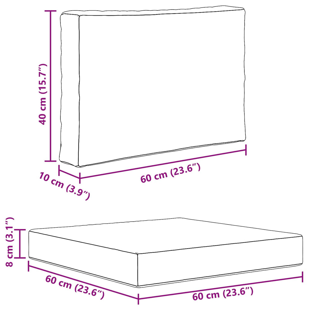 Cojín para sofá de exterior 2 pcs Antracita Poliéster