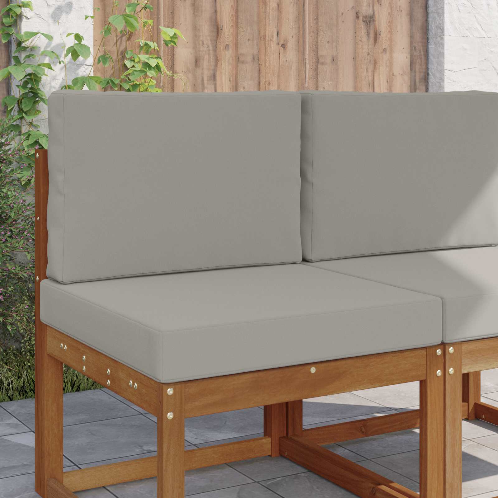 Cojín para sofá de exterior 2 pcs Antracita Poliéster