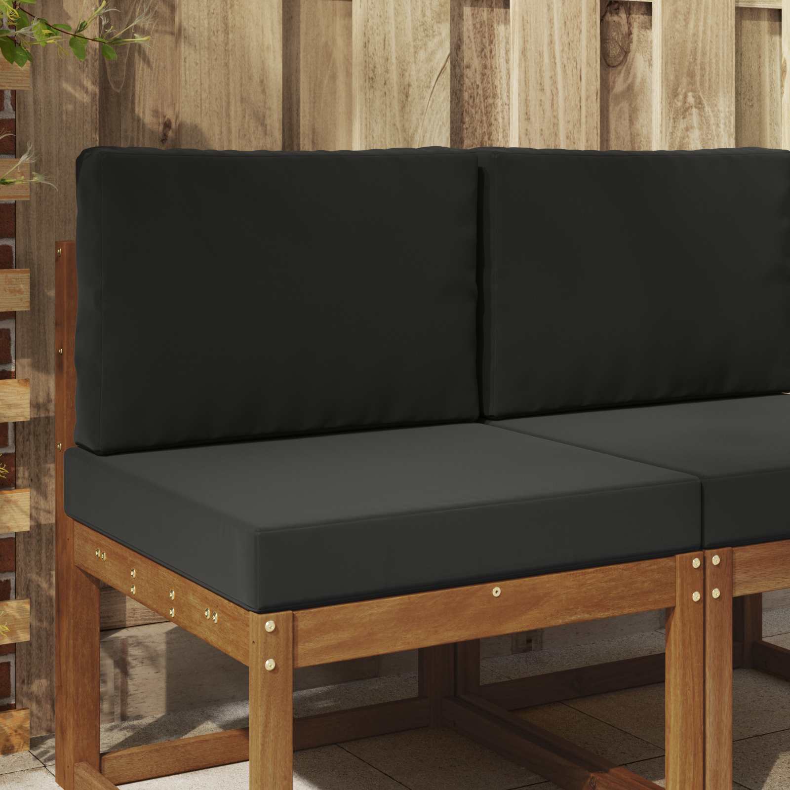 Cojín para sofá de exterior 2 pcs Antracita Poliéster