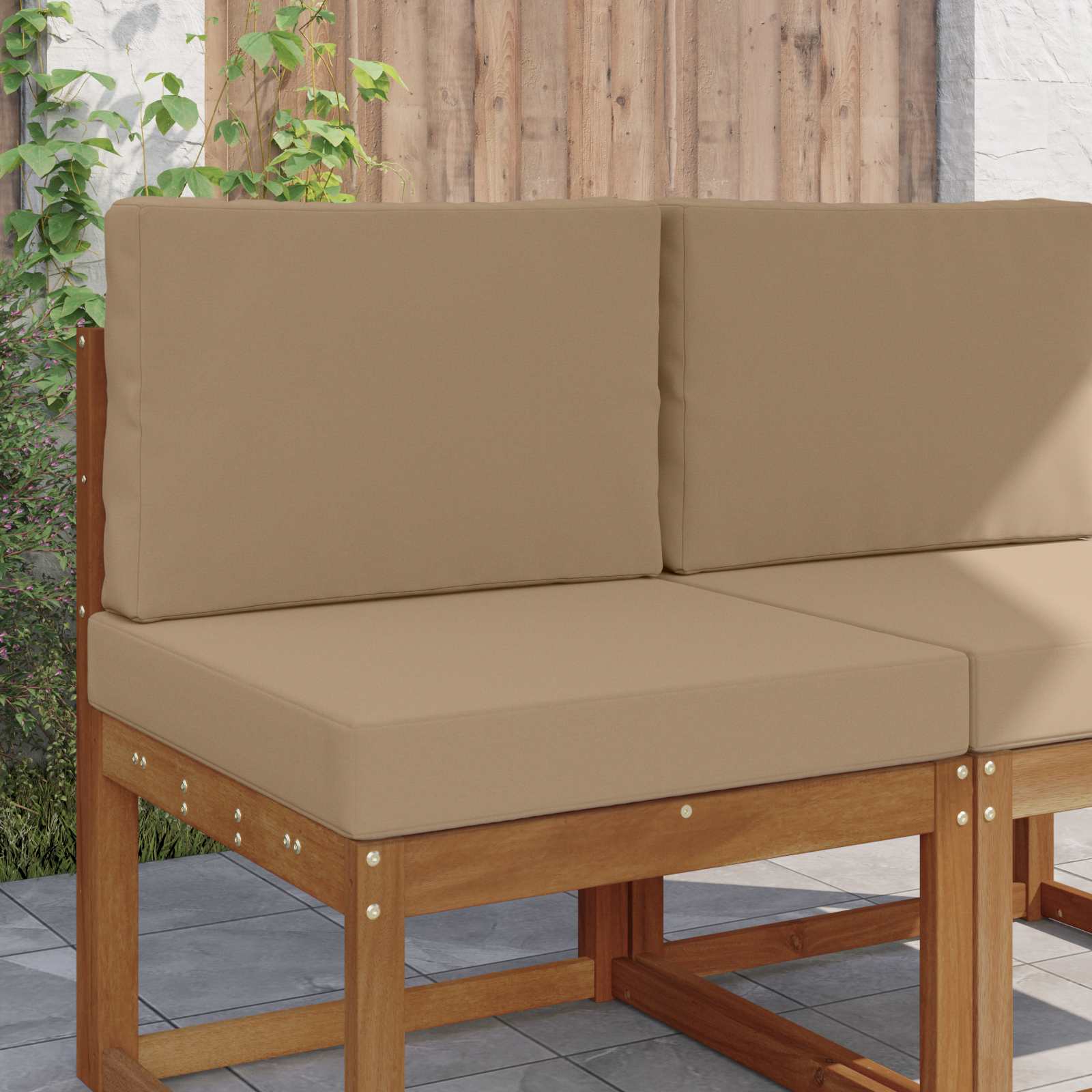 Cojín para sofá de exterior 2 pcs Antracita Poliéster