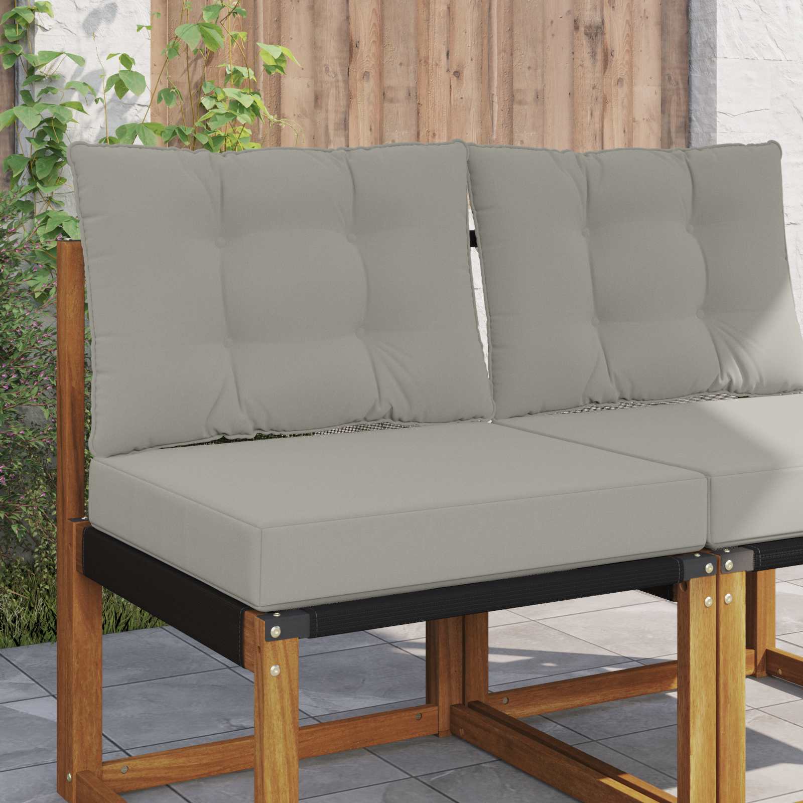 Cojín para sofá de exterior 2 pcs Antracita Poliéster
