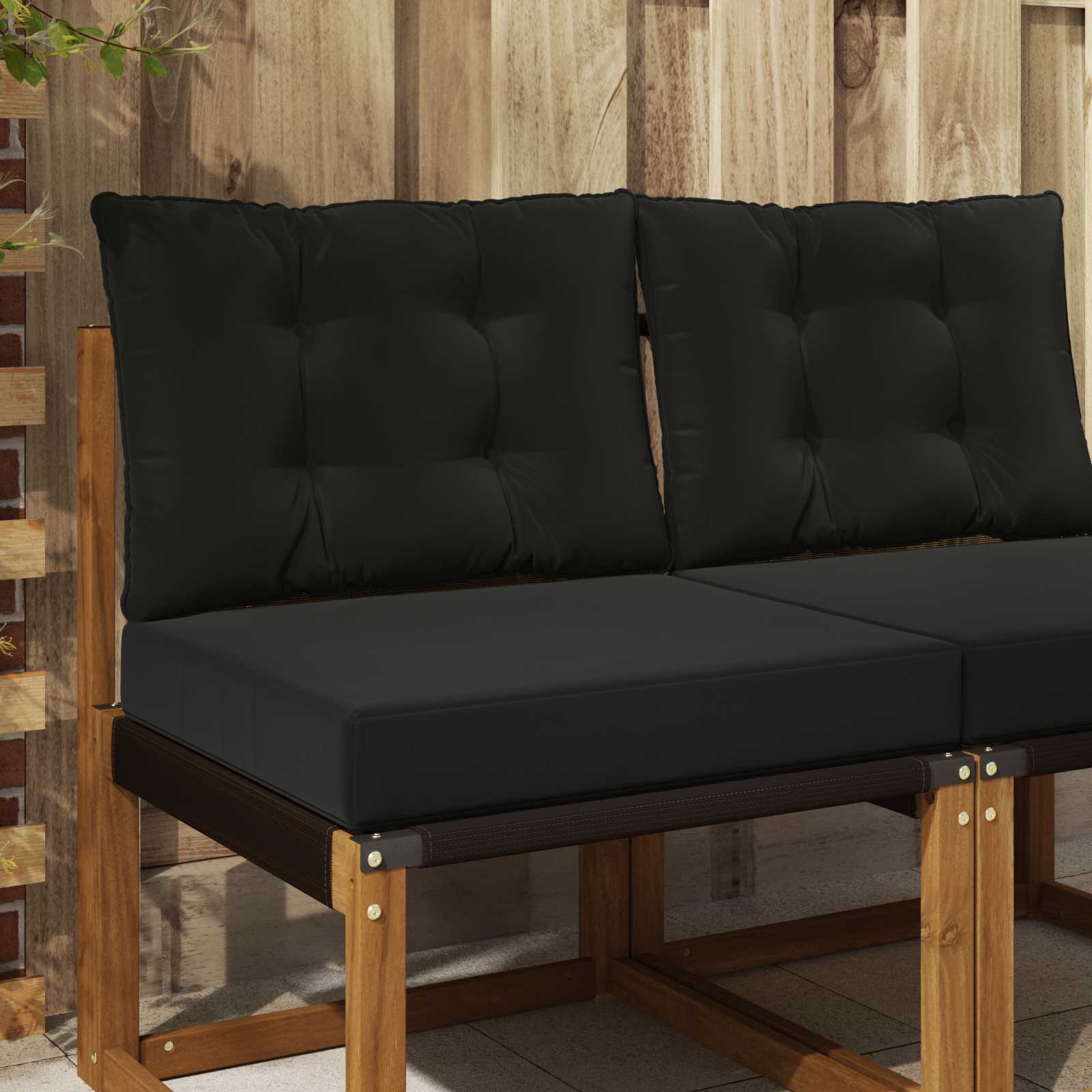 Cojín para sofá de exterior 2 pcs Antracita Poliéster