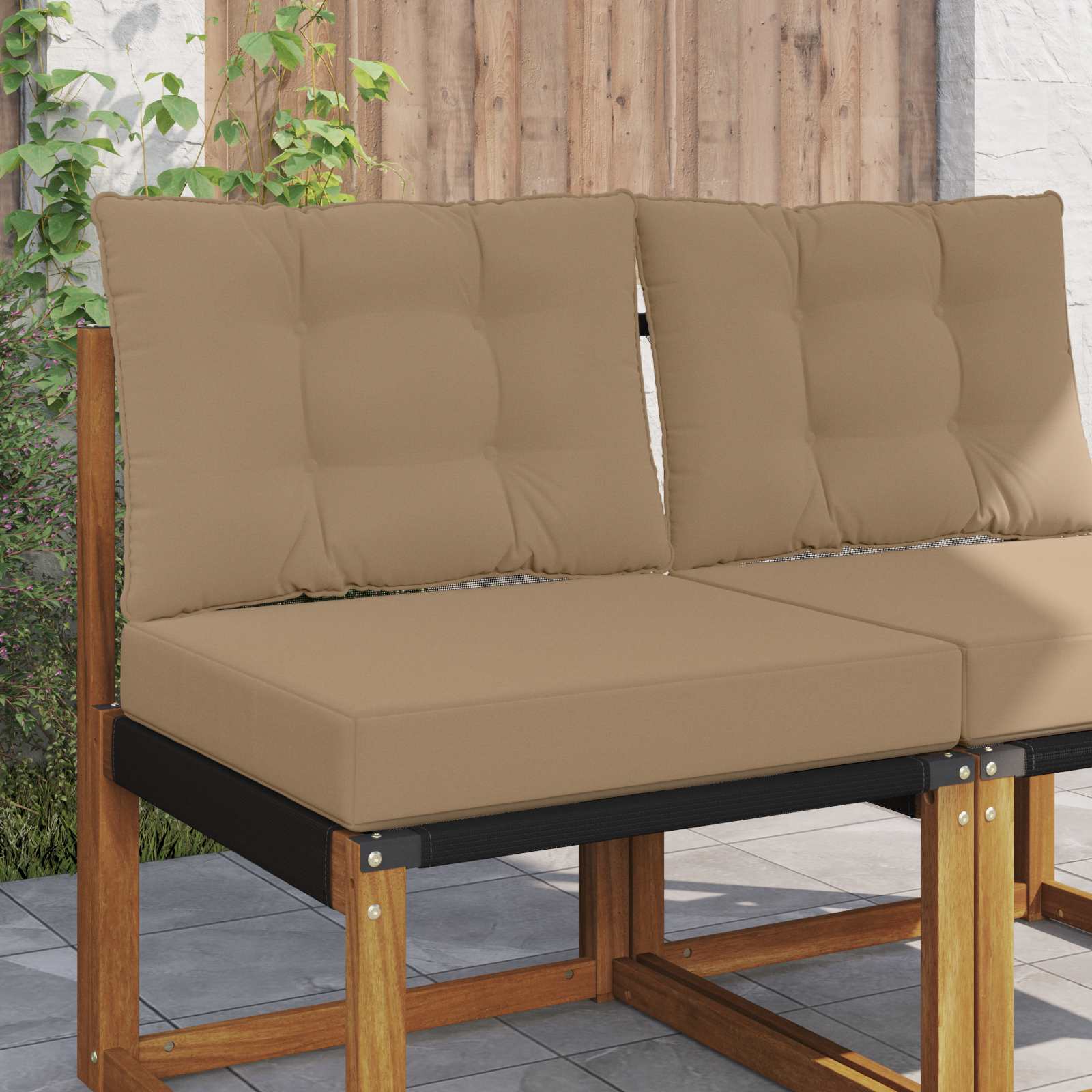 Cojín para sofá de exterior 2 pcs Antracita Poliéster