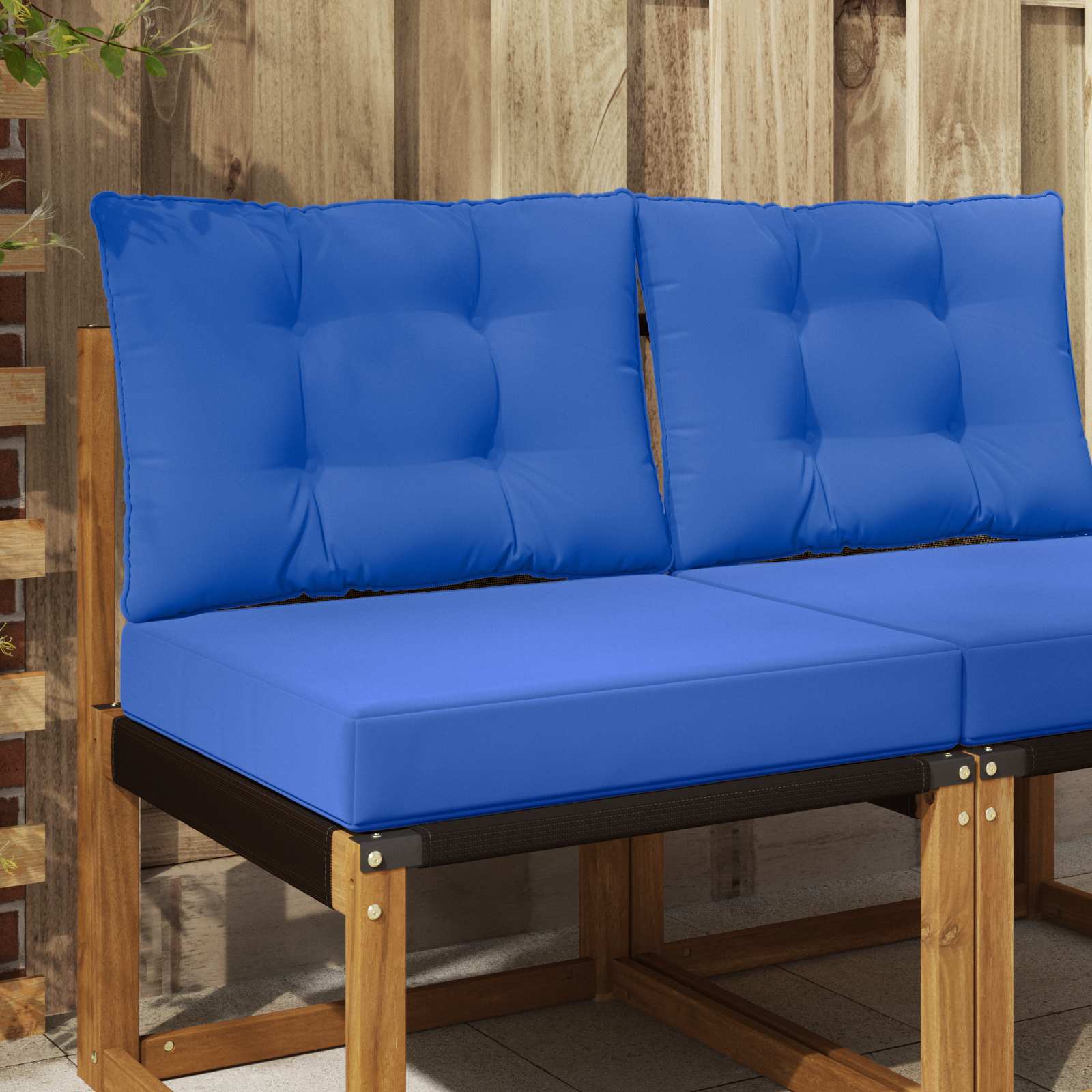 Cojín para sofá de exterior 2 pcs Antracita Poliéster