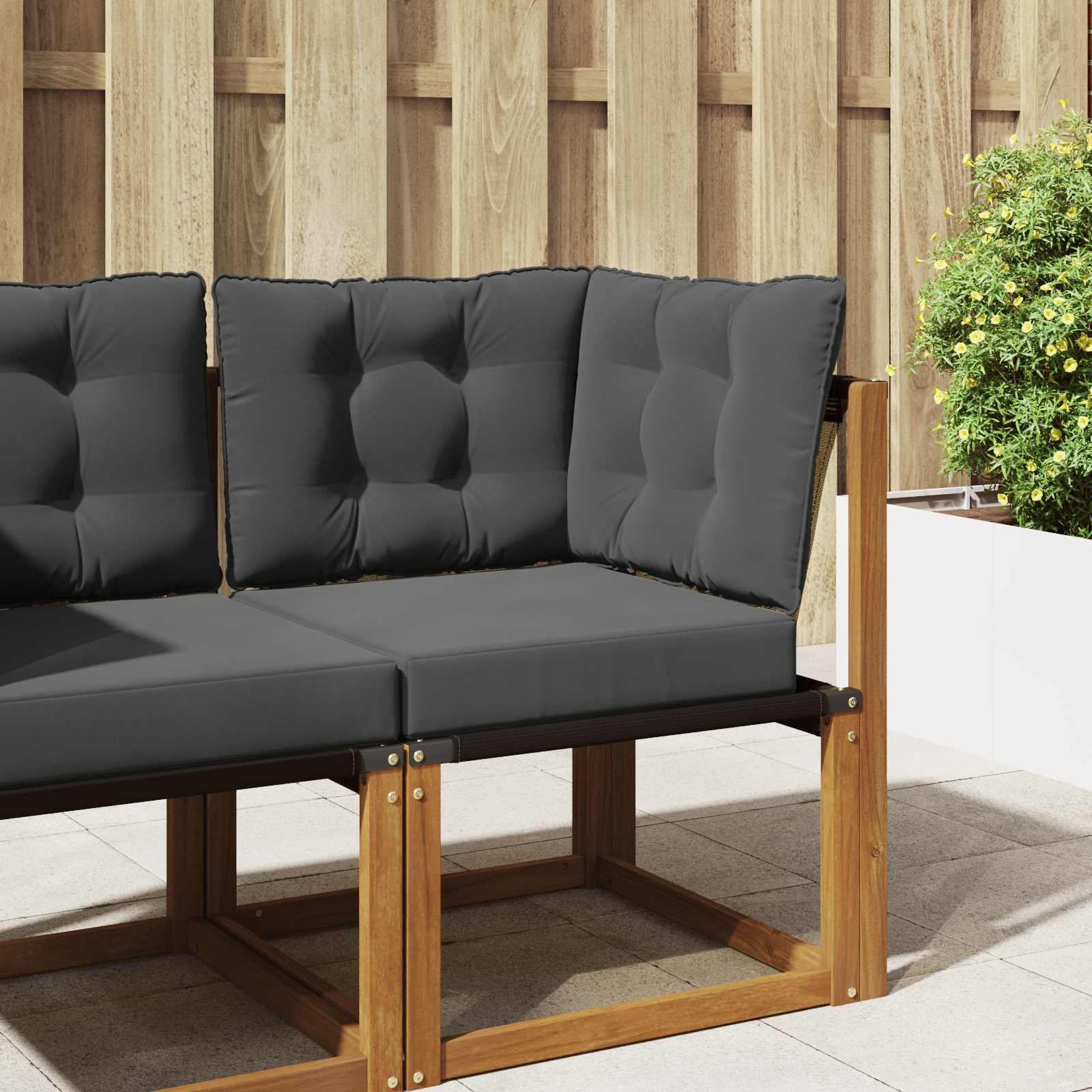 Cojín para sofá de exterior 2 pcs Antracita Poliéster