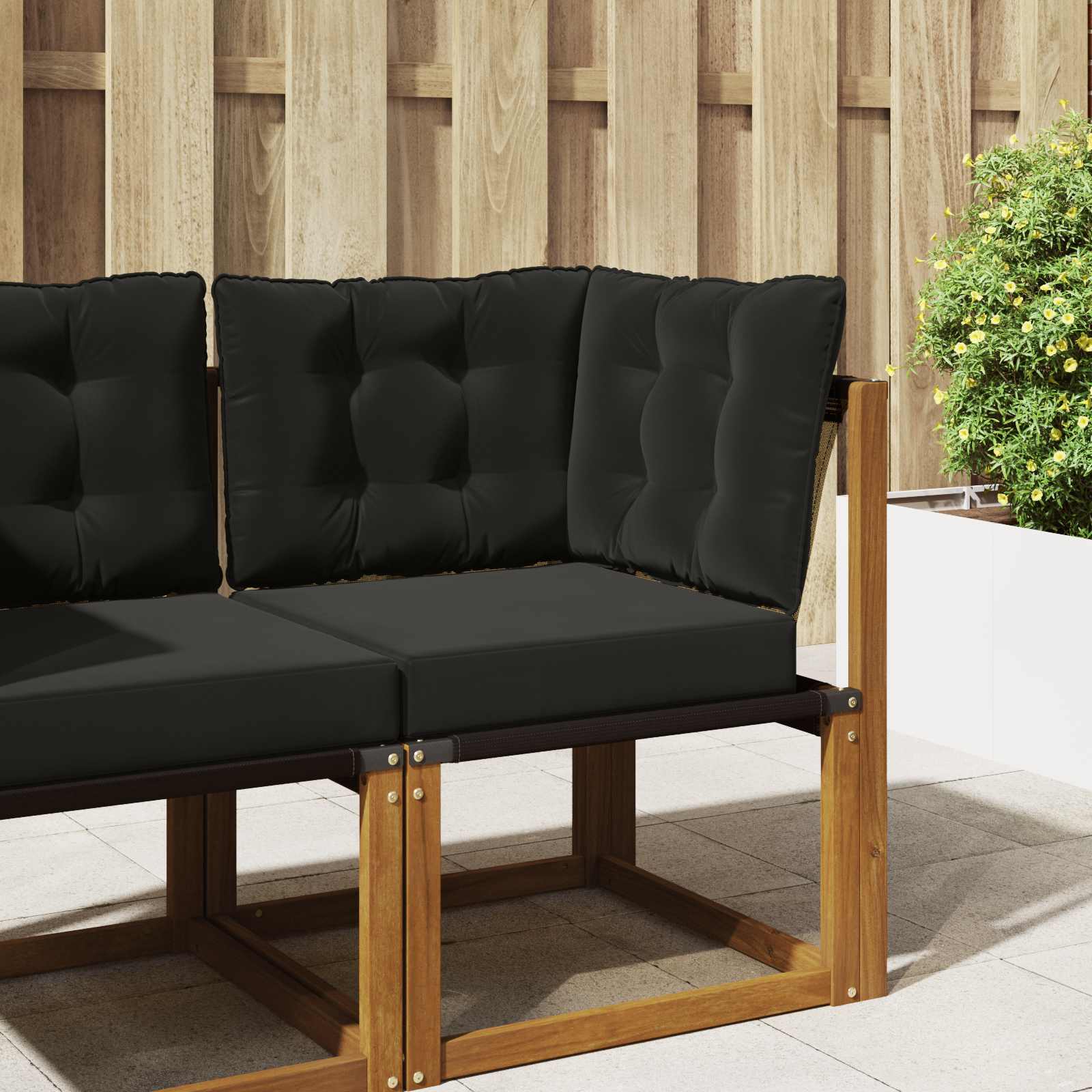 Cojín para sofá de exterior 2 pcs Antracita Poliéster