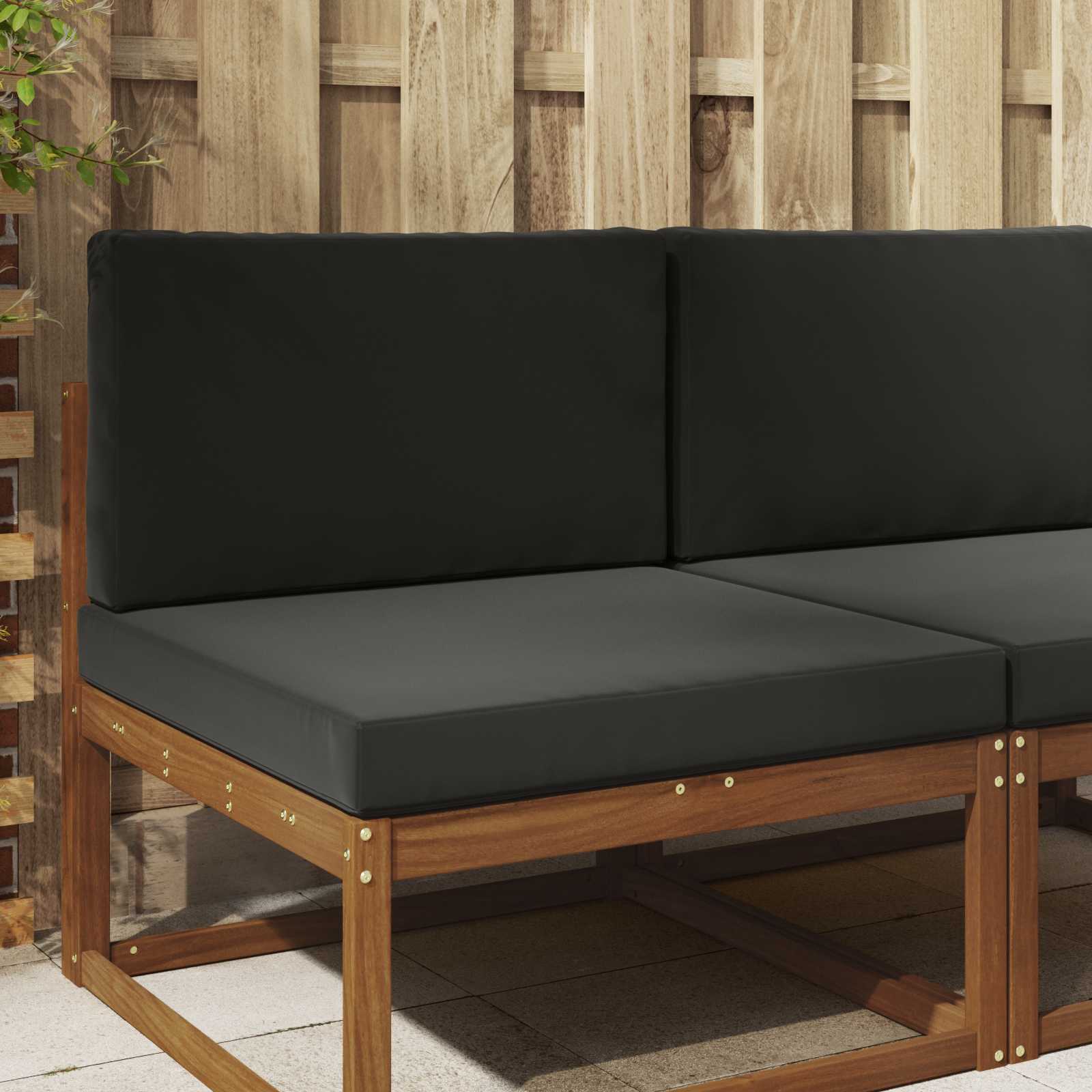 Cojín para sofá de exterior 2 pcs Antracita Poliéster