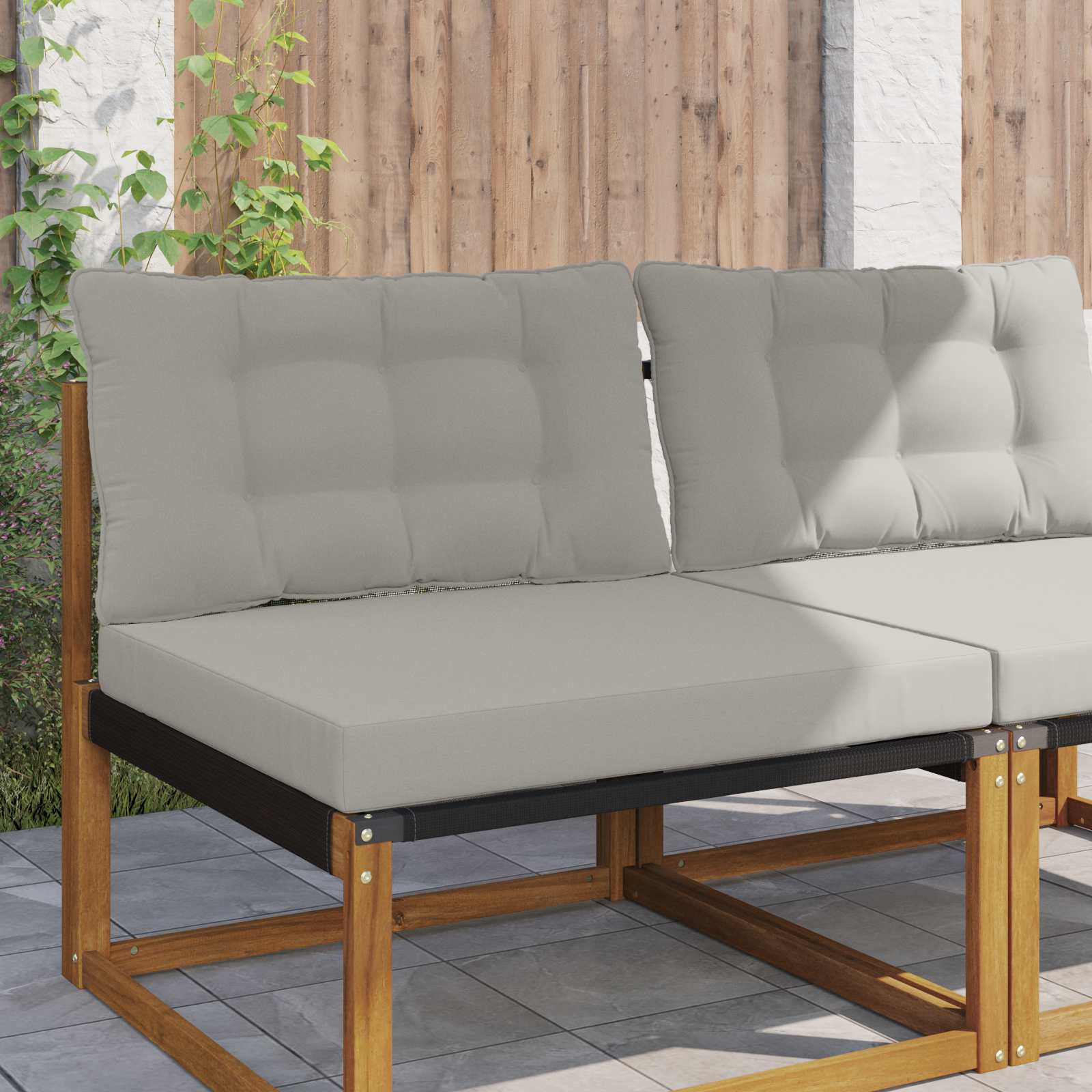 Cojín para sofá de exterior 2 pcs Antracita Poliéster