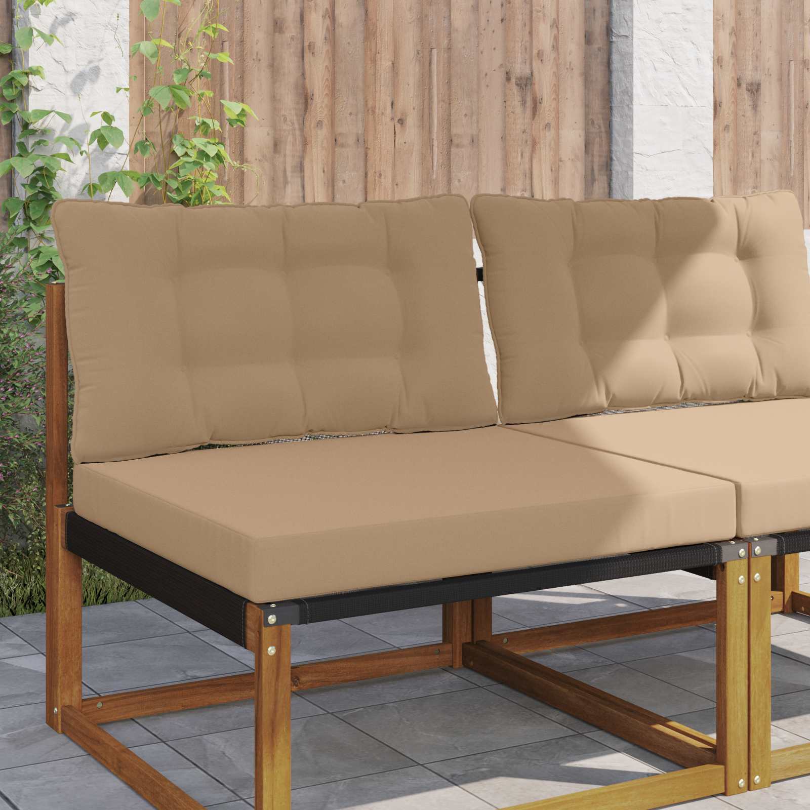 Cojín para sofá de exterior 2 pcs Antracita Poliéster