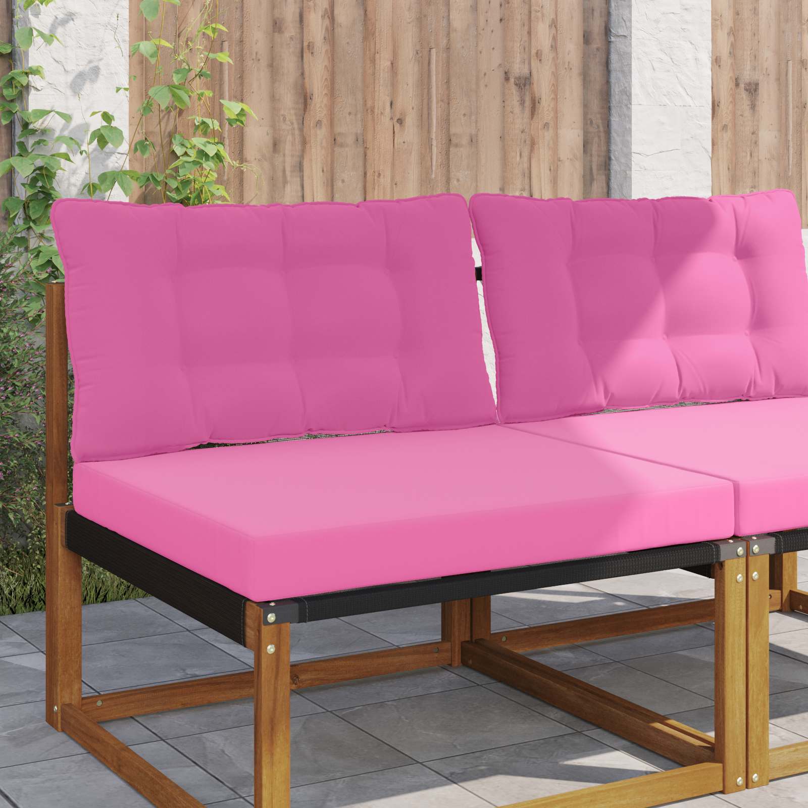 Cojín para sofá de exterior 2 pcs Antracita Poliéster
