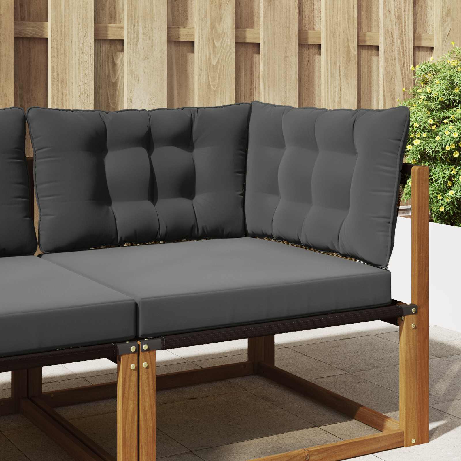 Cojín para sofá de exterior 2 pcs Antracita Poliéster