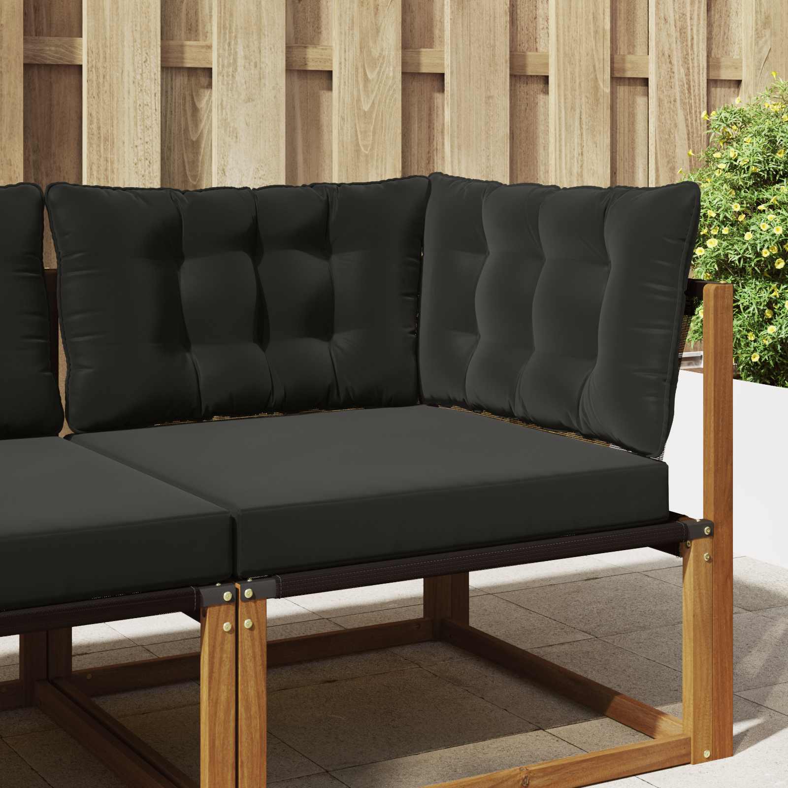 Cojín para sofá de exterior 2 pcs Antracita Poliéster