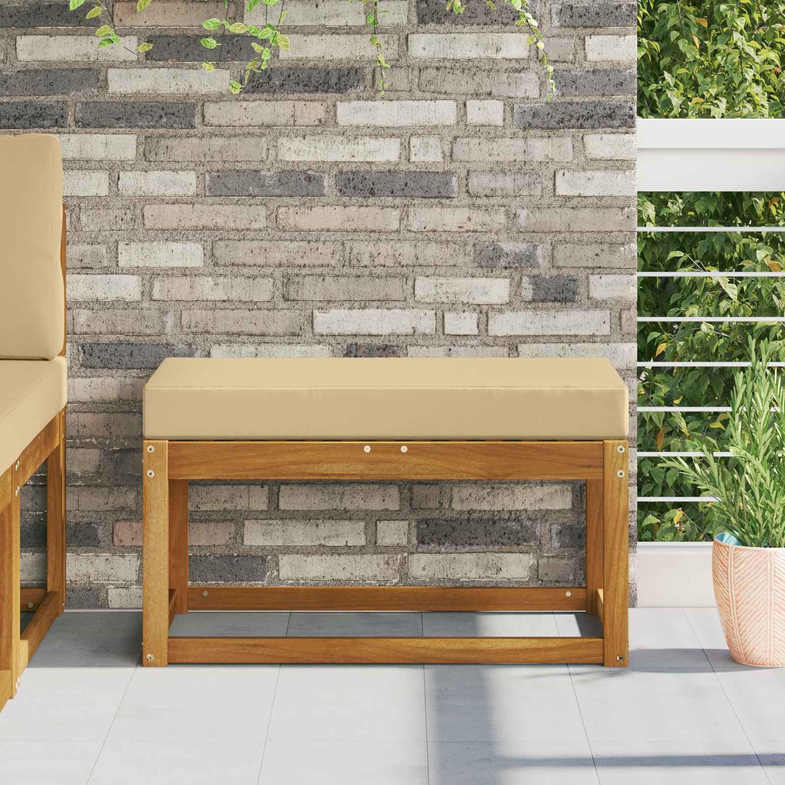 Almohada para el asiento Rosa 80 x 40 x 8 cm 100% Poliéster