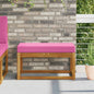 Pink seat cushion 80 x 40 x 8 cm 100% Polyester