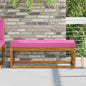 Pink seat cushion 80 x 40 x 8 cm 100% Polyester