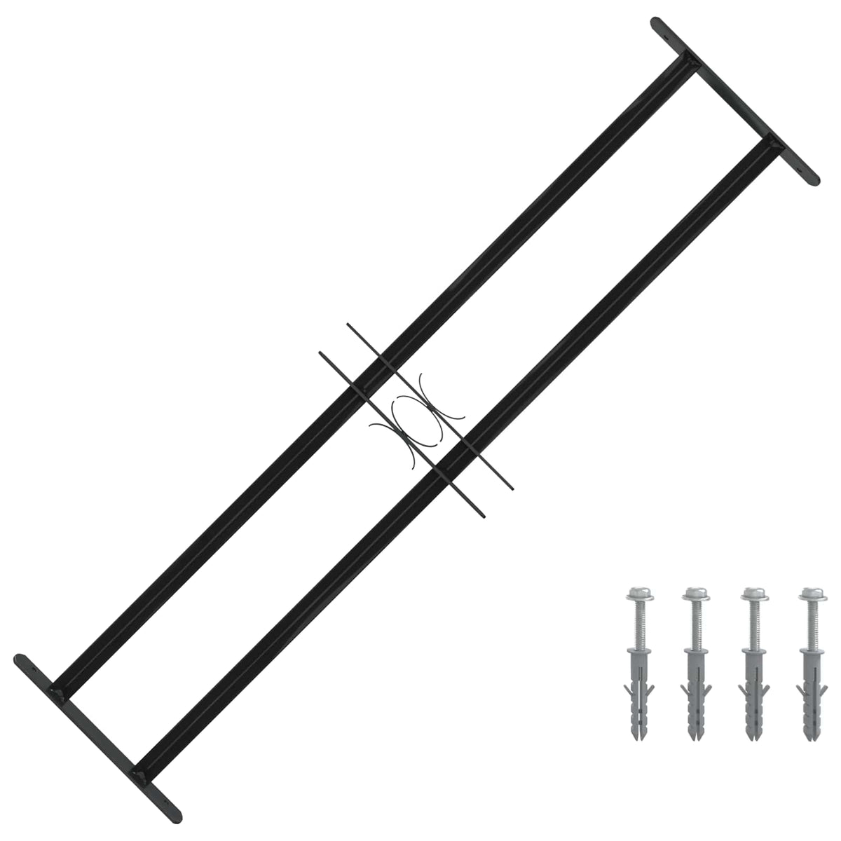 Grelha de Segurança para Janelas com 3 Barras 3 pçs 43-74 cm