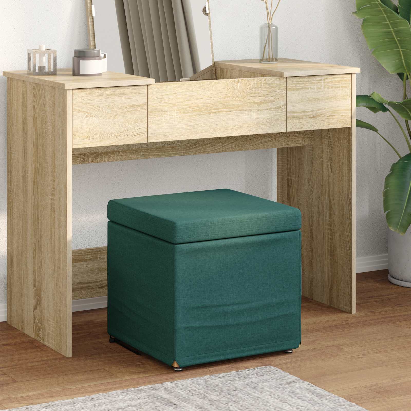 Taburete 101 x 41 x 40 cm Cuero Sintético y Madera Fabricada