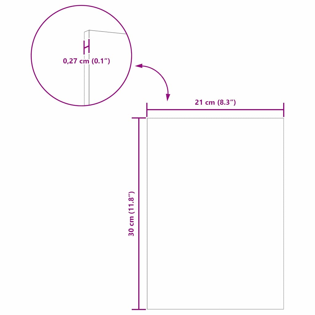 Paneles Decorativos 150 pcs 21 x 30 x 0,27 cm