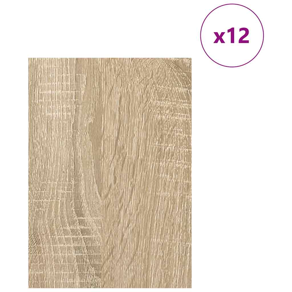 Paneles Decorativos 12 pcs Roble Sonoma 21 x 30 x 0,27 cm