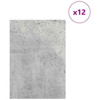 Paneles Decorativos 12 pcs Gris Concreto 21 x 30 x 0,27 cm
