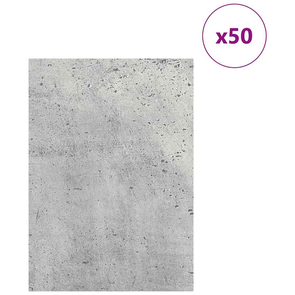 Paneles Decorativos 50 pcs Gris Concreto 21 x 30 x 0,27 cm