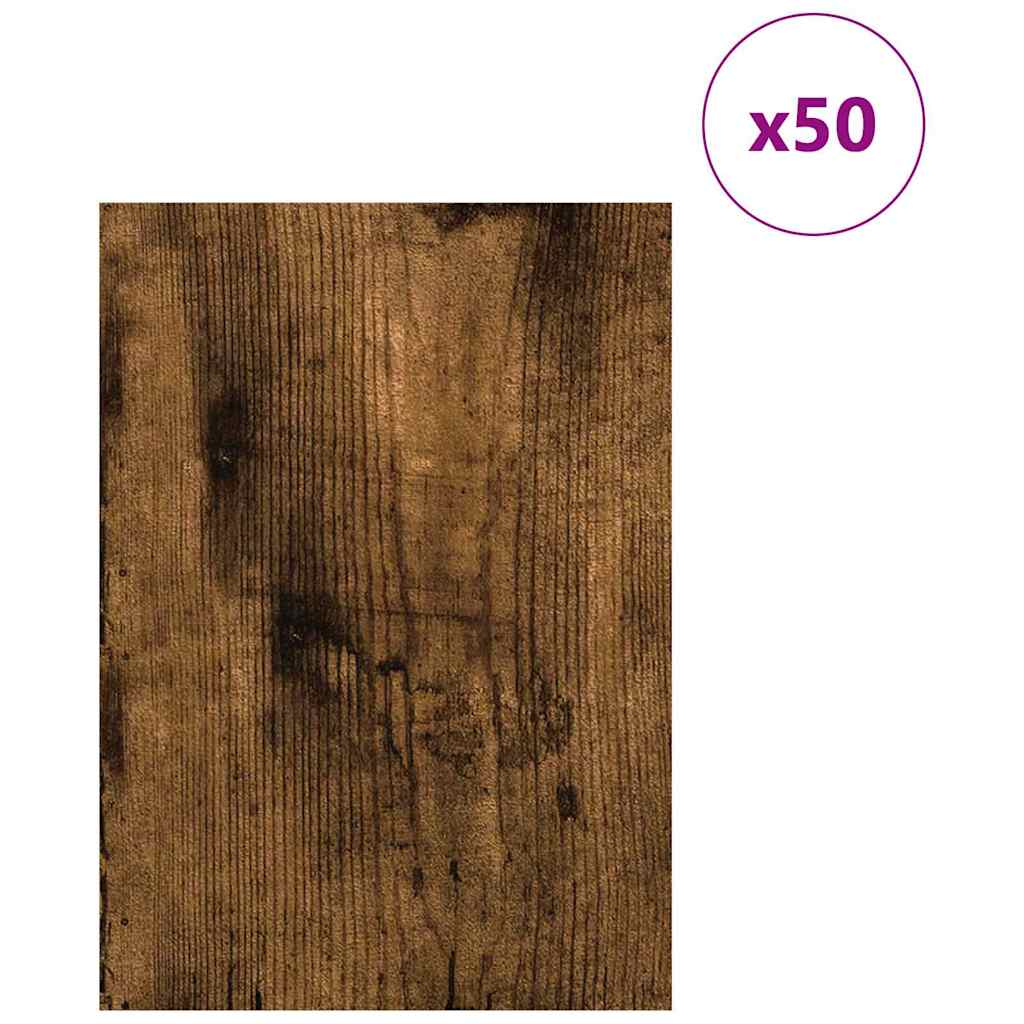Paneles Decorativos 50 pcs Roble ahumado 21 x 30 x 0,27 cm