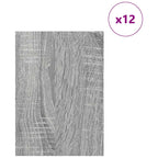 Paneles Decorativos 12 pcs Gris Sonoma 21 x 30 x 0,27 cm