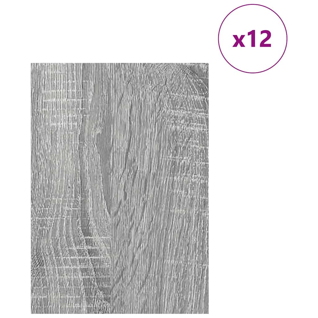 Paneles Decorativos 12 pcs Gris Sonoma 21 x 30 x 0,27 cm