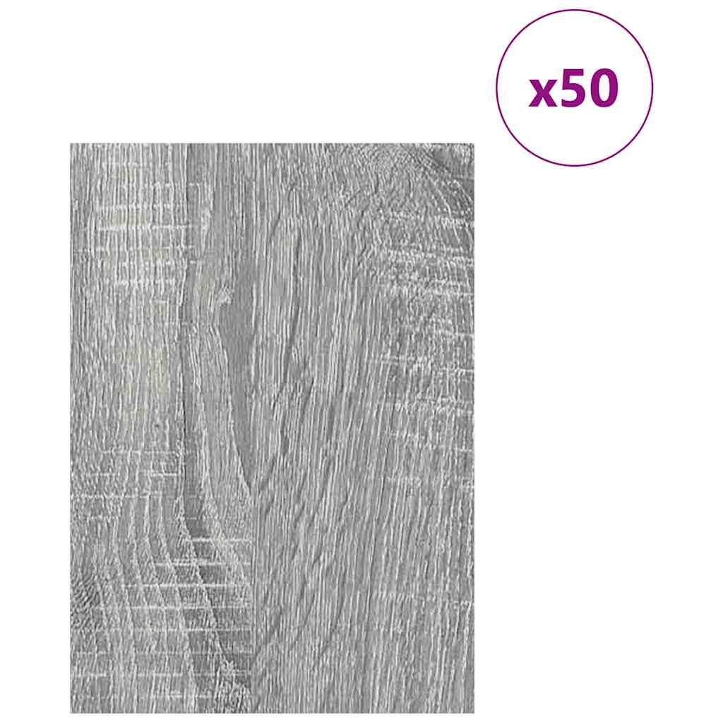 Paneles Decorativos 50 pcs Gris Sonoma 21 x 30 x 0,27 cm