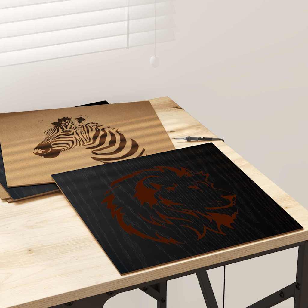 Paneles Decorativos 12 pcs Roble Negro 30 x 30 x 0.27 cm