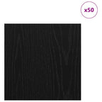 Paneles Decorativos 50 pcs Roble Negro 30 x 30 x 0.27 cm