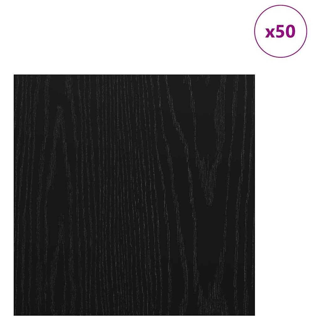 Paneles Decorativos 50 pcs Roble Negro 30 x 30 x 0.27 cm