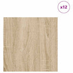 Paneles Decorativos 12 pcs Roble Sonoma 30 x 30 x 0.27 cm