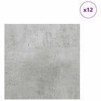 Paneles Decorativos 12 pcs Gris Concreto 30 x 30 x 0.27 cm