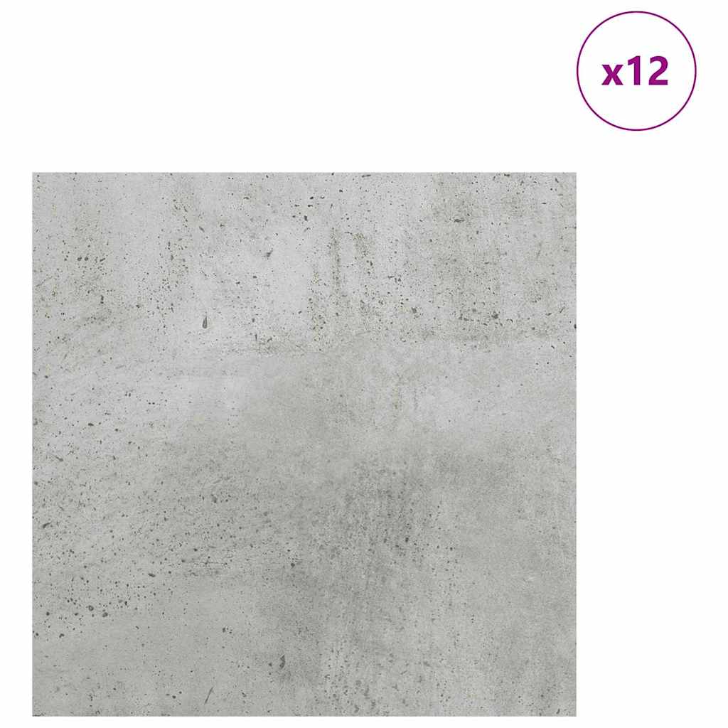 Paneles Decorativos 12 pcs Gris Concreto 30 x 30 x 0.27 cm
