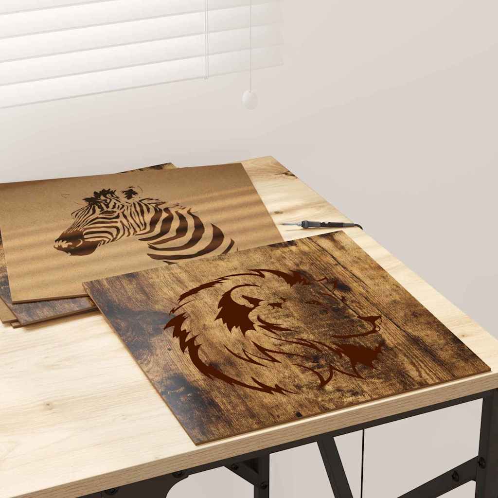 Paneles Decorativos 50 pcs Roble ahumado 30 x 30 x 0.27 cm