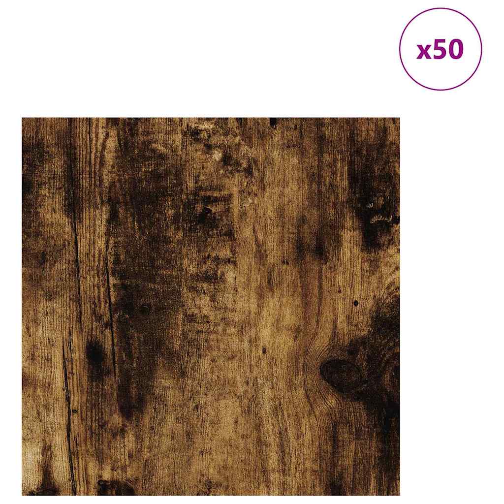 Paneles Decorativos 50 pcs Roble ahumado 30 x 30 x 0.27 cm
