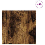 Paneles Decorativos 50 pcs Roble ahumado 30 x 30 x 0.27 cm