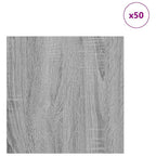 Paneles Decorativos 50 pcs Gris Sonoma 30 x 30 x 0.27 cm