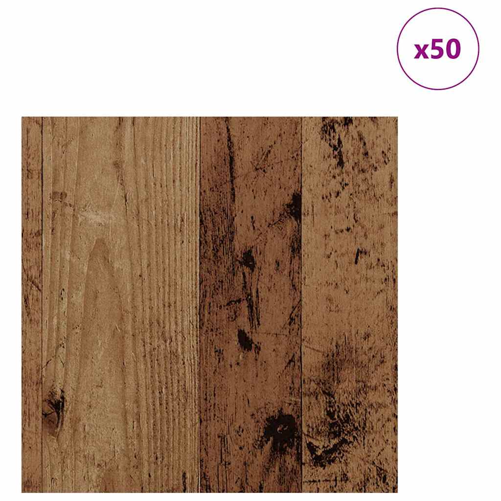 Paneles Decorativos 50 pcs Madera vieja 30 x 30 x 0.27 cm