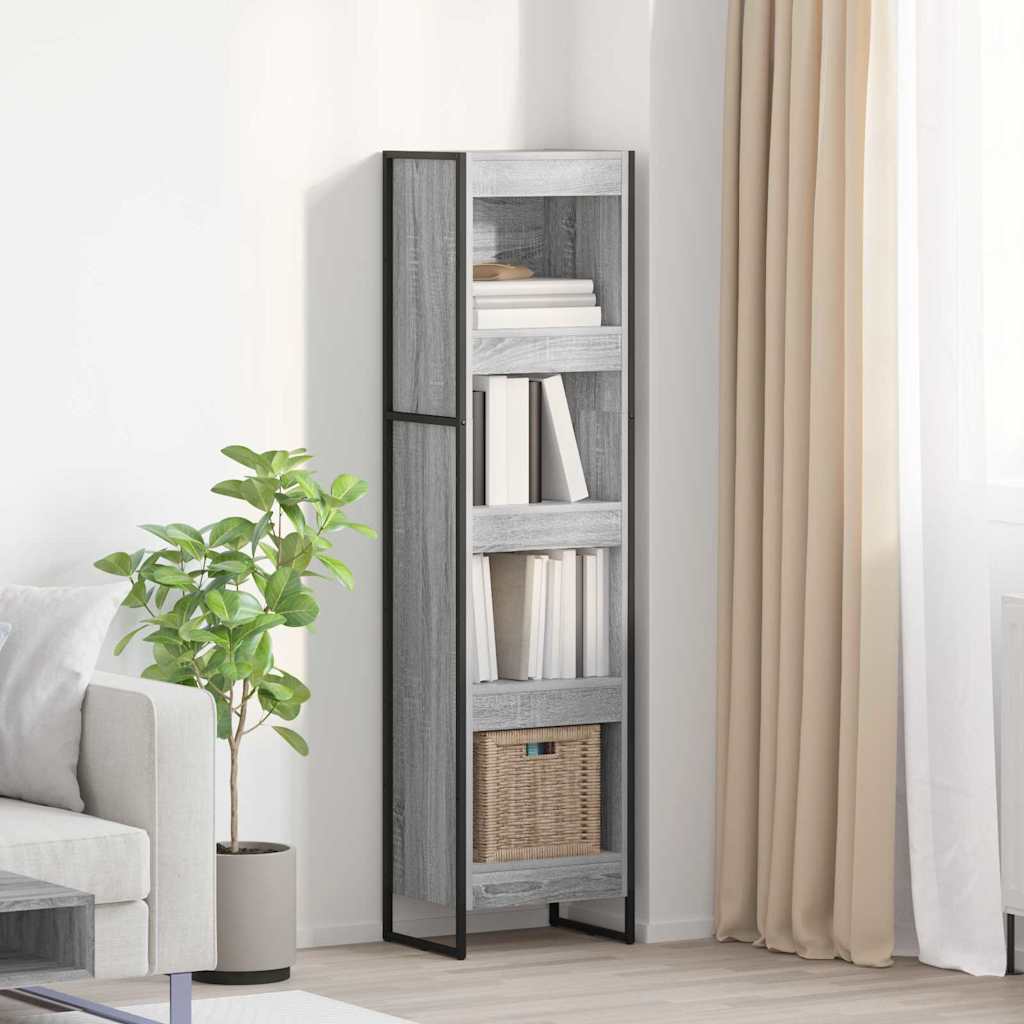 Estantería para libros 2 pcs Gris Sonoma 60 x 30 x 189,5 cm