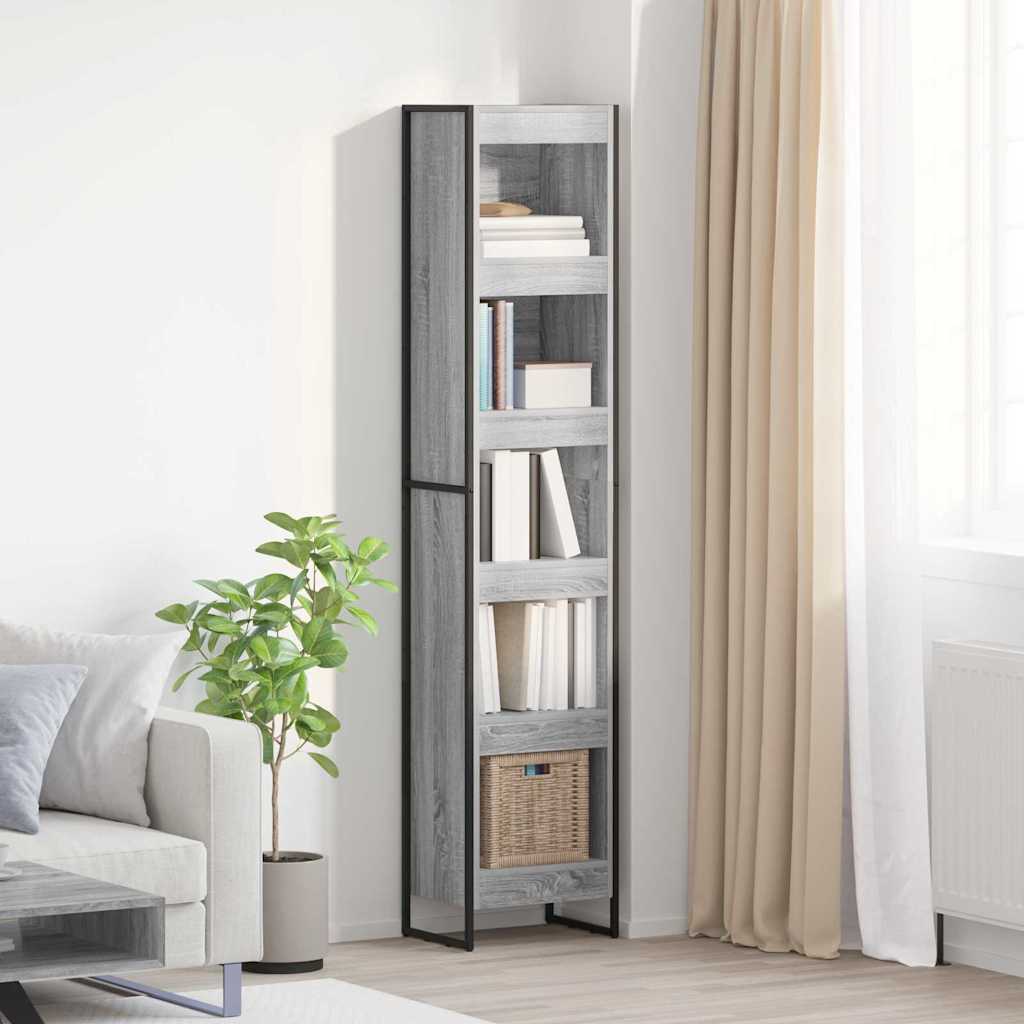 Estantería para libros 2 pcs Gris Sonoma 60 x 30 x 189,5 cm